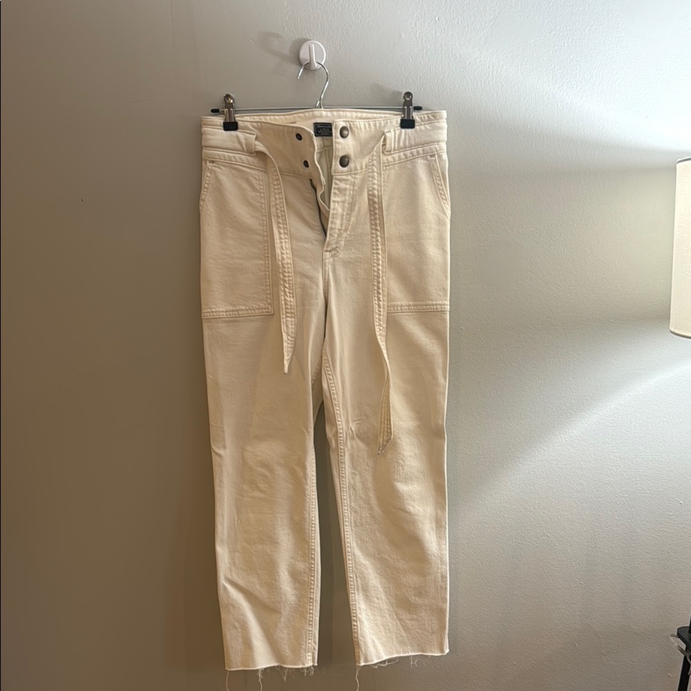 Abercrombie & Fitch Cream High-Rise Jeans